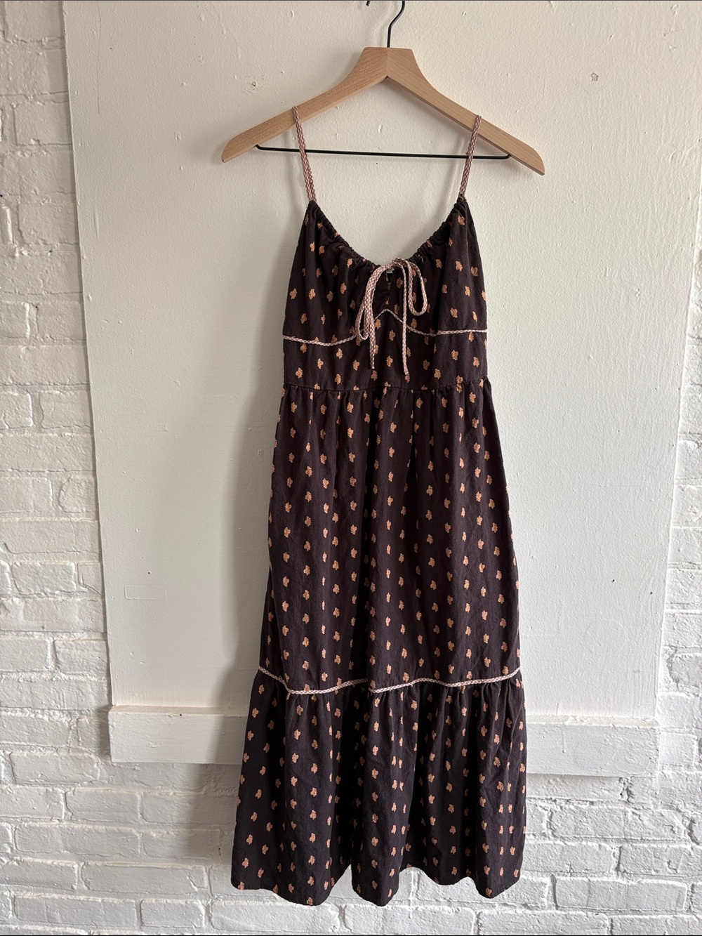 Women’s Brown Floral Tiered Maxi Dress